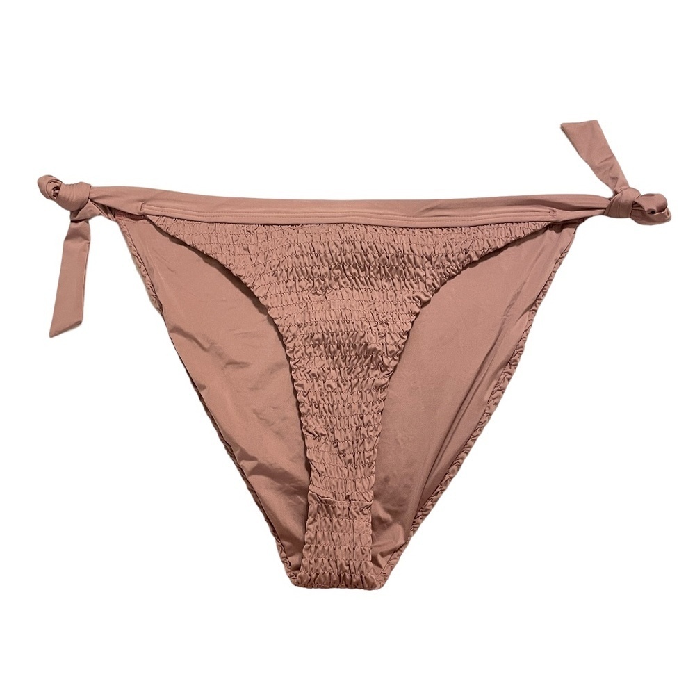 NEW Volcom Mauve Dusty Rose Smocked Side Tie Bikini Bottoms Sz. 16W